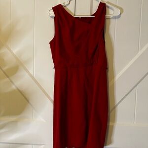 Elegant Red Sleeveless Dress